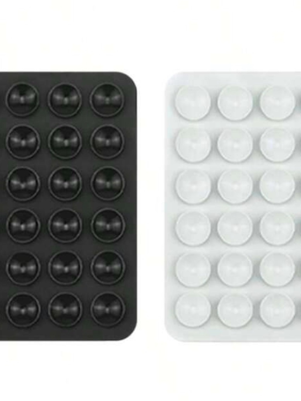 Universal Black and White Silicone Suction Mount Pads for Tablets & Accessories